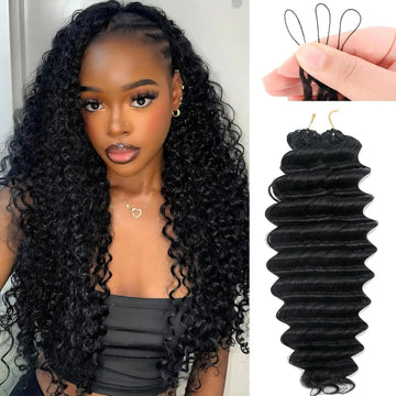 Lumihair Feather Crochet Deep Wave Extensions