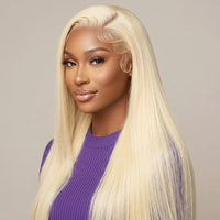 Lumihair 613 Gold Blonde Straight Wig 30 Inches 13x6 Lace Front Synthetic Wig For Natural Look Fashion Women's Wig Cute And Sexy Wig detail image 1