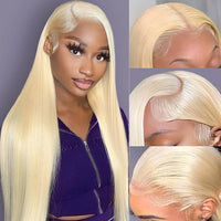 Lumihair 613 Gold Blonde Straight Wig 30 Inches 13x6 Lace Front Synthetic Wig For Natural Look Fashion Women's Wig Cute And Sexy Wig