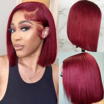 Lumihair Glueless HD Lace 99J Straight Bob Wig