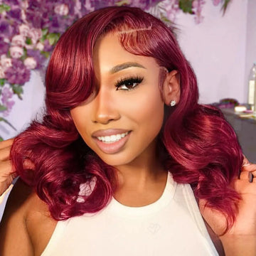 Lumihair Glueless HD Lace 99J Body Wave Bob Wig
