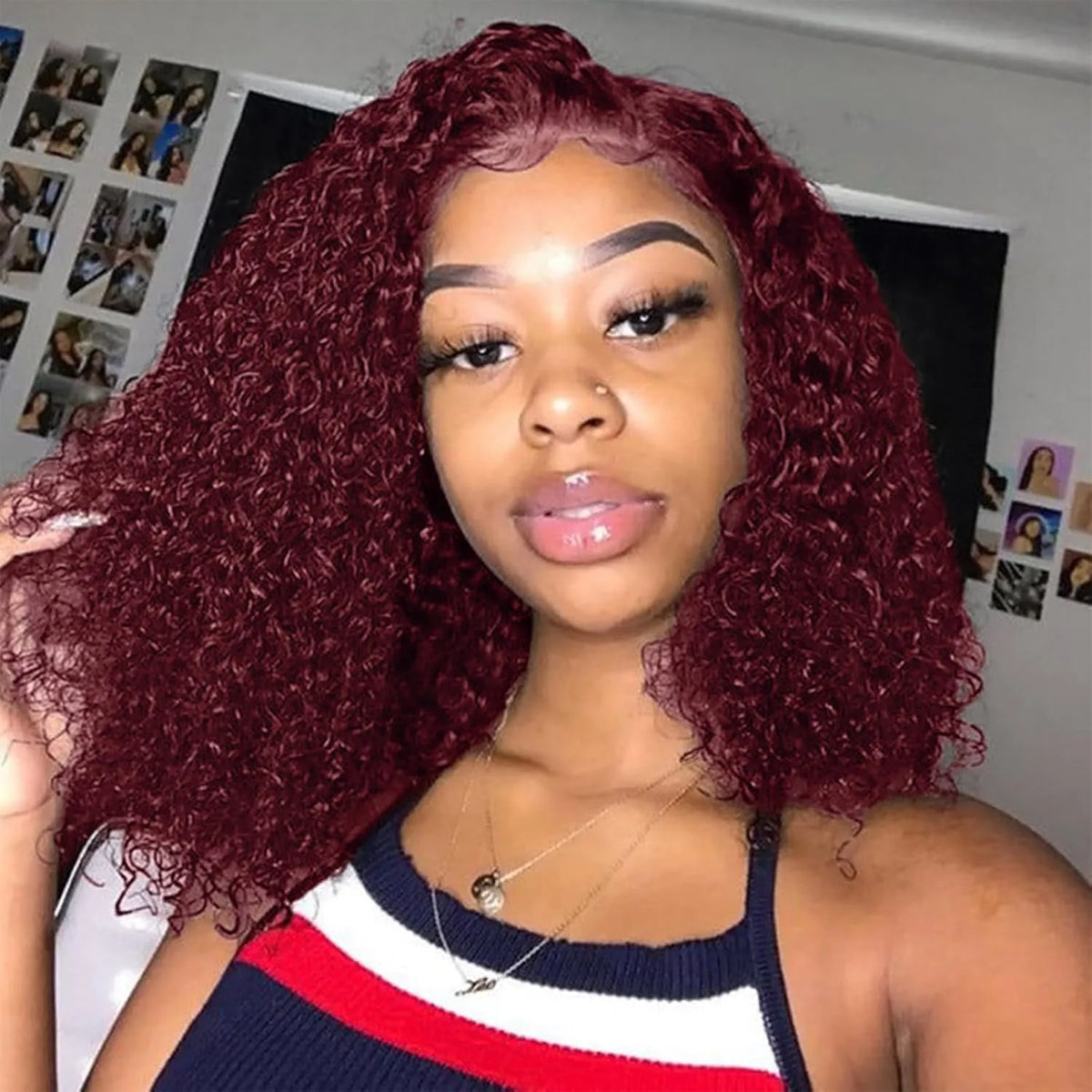 Lumihair Glueless HD Lace 99J Deep Wave Bob Wig