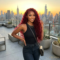 Lumihair 99J Deep Wave Human Hair Wig detail image 1