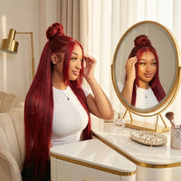 Lumihair 99J Straight Human Hair Wig detail image 1