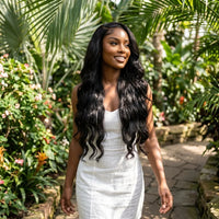 Lumihair Black Body Wave Human Hair Wig detail image 3