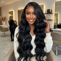 Lumihair Black Body Wave Human Hair Wig detail image 5