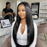 Lumihair Black Straight Human Hair Wig detail image 4