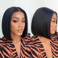Lumihair Glueless HD Lace Black Straight Bob Wig