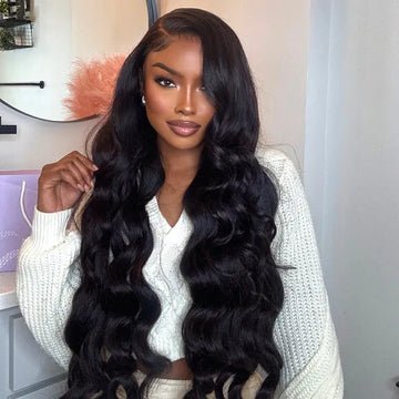 Lumihair Black Body Wave Human Hair Wig