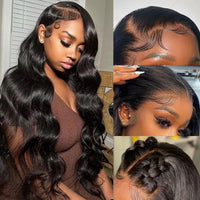 Lumihair Natural Color Black Synthetic Bodywave Wig 13x6 Lace Front 30 Inches Long Bodywave Fashion Women's Wig Cute And Sexy Wig