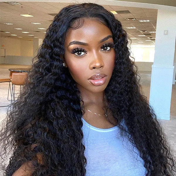 Lumihair Black Deep Wave Human Hair Wig