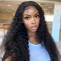 Lumihair Black Deep Wave Human Hair Wig