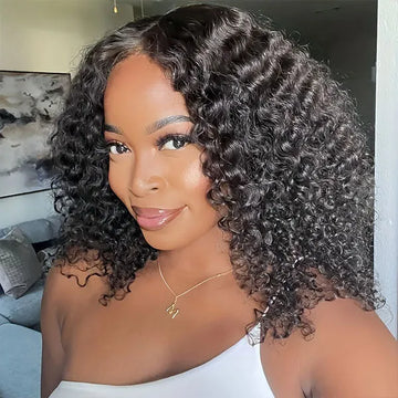 Lumihair Glueless HD Lace Black Deep Wave Bob Wig