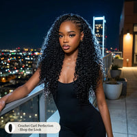 Lumihair Feather Crochet Deep Wave Extensions detail image 2