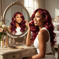 Lumihair Glueless HD Lace 99J Body Wave Bob Wig detail image 2
