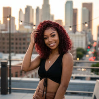 Lumihair Glueless HD Lace 99J Deep Wave Bob Wig detail image 2