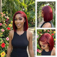 Lumihair Glueless HD Lace 99J Straight Bob Wig detail image 3