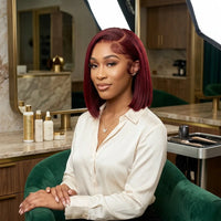 Lumihair Glueless HD Lace 99J Straight Bob Wig detail image 4