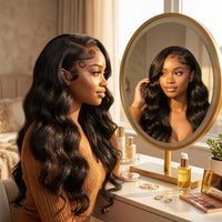 Lumihair Natural Color Black Synthetic Bodywave Wig 13x6 Lace Front 30 Inches Long Bodywave Fashion Women's Wig Cute And Sexy Wig detail image 1