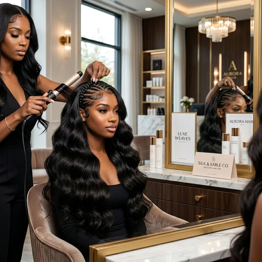 Lumihair Synthetic Lace Front Wig, 13x6 Lace Front Wig Pre-plucked Body Wave Glueless 1B Black Wigs For Black Women 30inch detail image 4